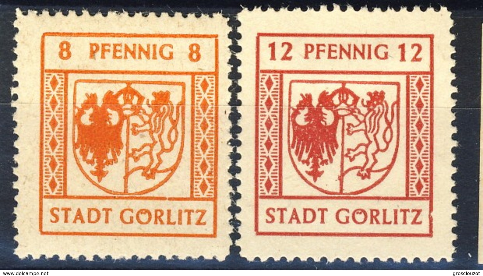 Germania Em. Locale Gorlitz 1946 Serie Ricostruzione (Wiederaufbau) 2 Valori (p) MH  € 3 - Other & Unclassified