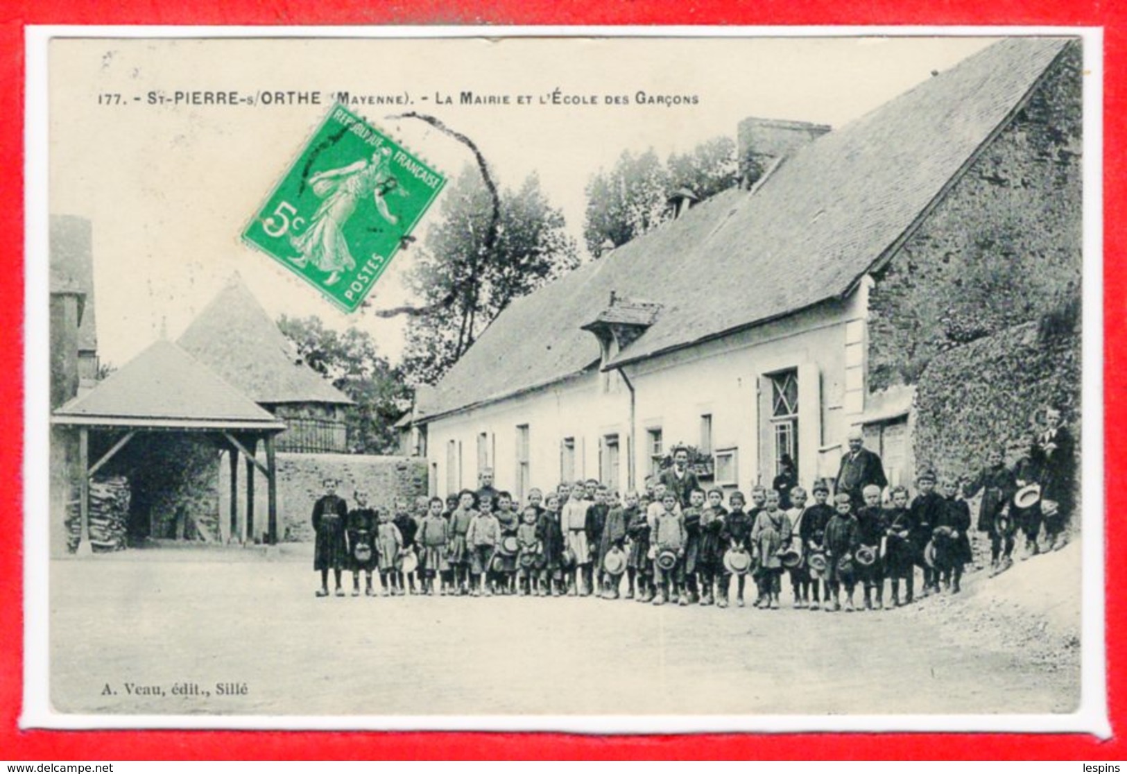 53 - SAINT PIERRE Sur ORTHE -- La Mairie Et L'Ecole Des Garçons - Autres & Non Classés