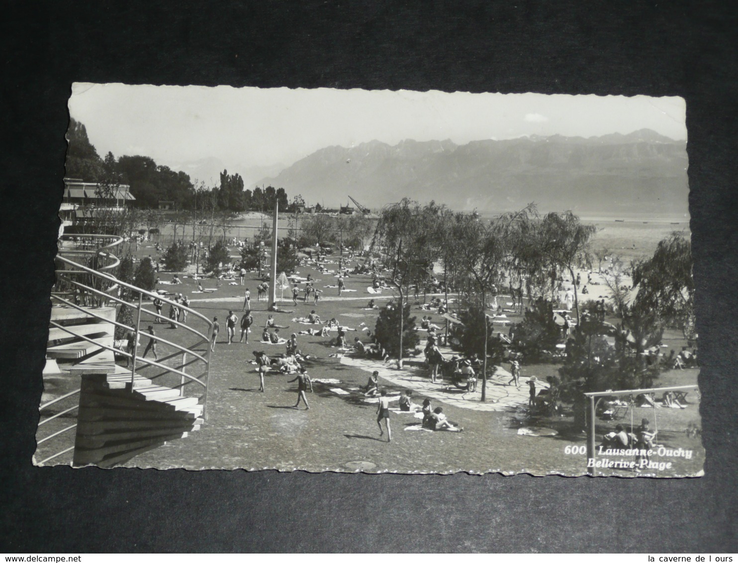 CPSM, Carte Postale, Suisse, Lausanne-Ouchy, Bellerive Plage, Animée - Bellerive