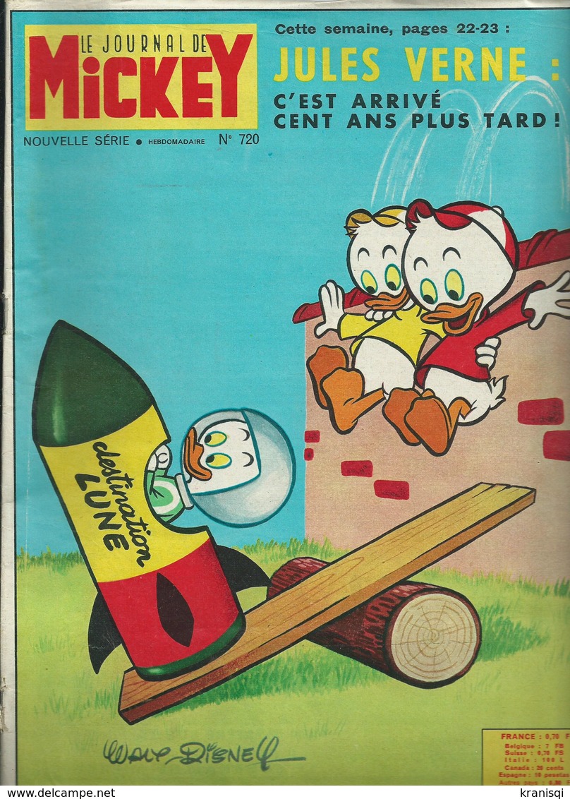 Lot De 4  No , Le Journal De  Mickey Des Années 1966 - Journal De Mickey