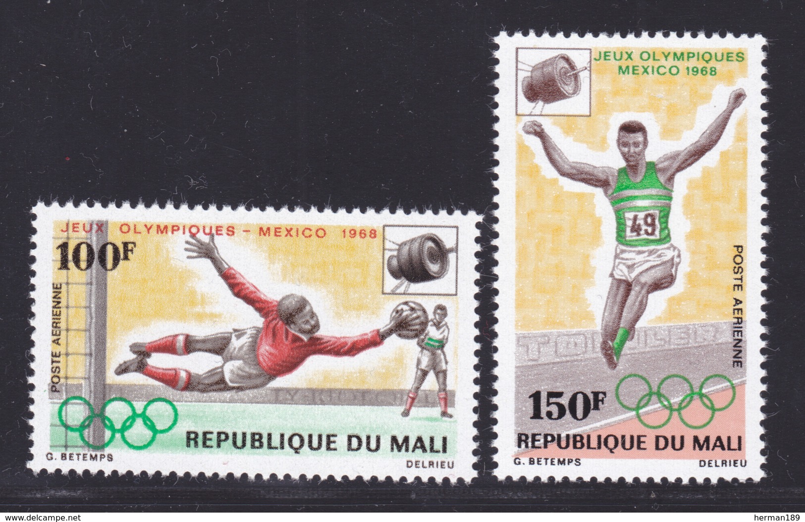 MALI AERIENS N°   62 & 63 ** MNH Neufs Sans Charnière, TB (D6850) Cosmos, Sports, Jeux Olympiques De Mexico, Satellites - Mali (1959-...)