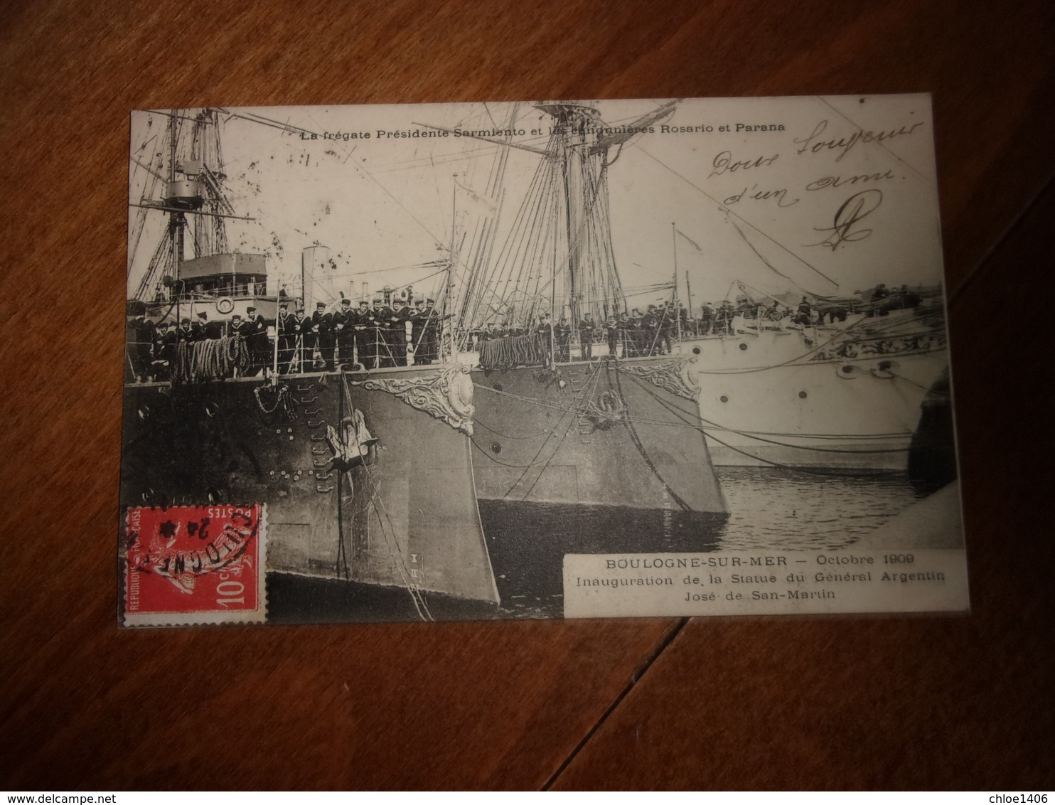 Boulogne Oct 1909 Inauguration Statue Gal Argentin Jose De St Martin - Boulogne Sur Mer