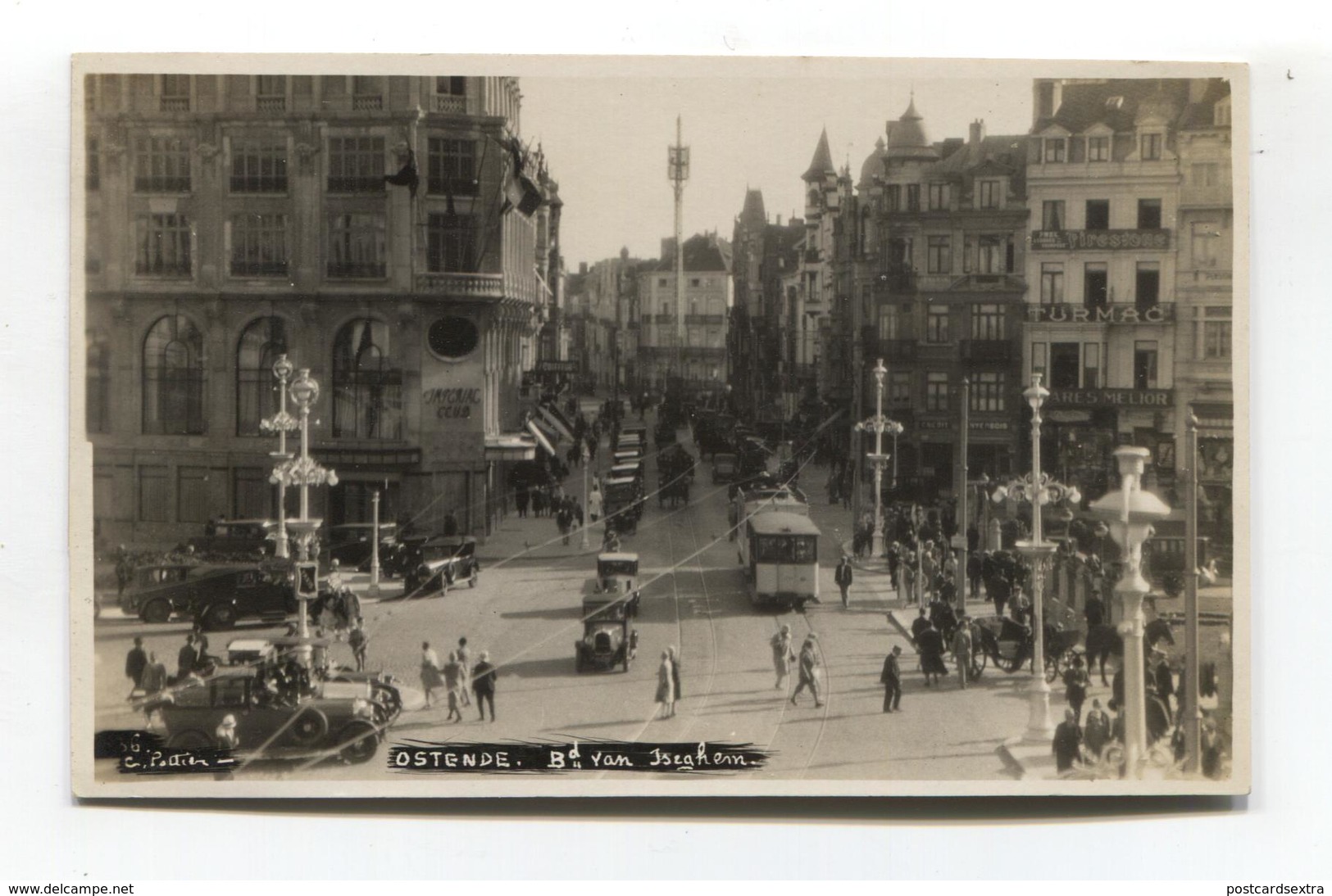 Oostende, Ostende - Boulevard Van Iseghem, Tram - C1920's Fotografische Ansichtkaart - Oostende