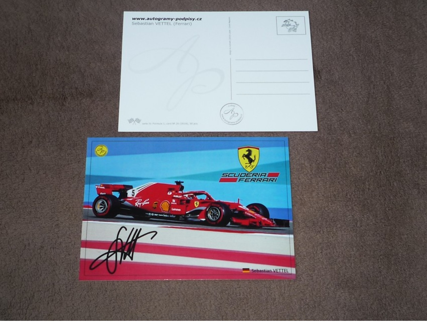 Sebastian VETTEL (2018 Ferrari) - 2018 CZE Card/cartolina/Karte/CP 10x15 Cm - Grand Prix / F1