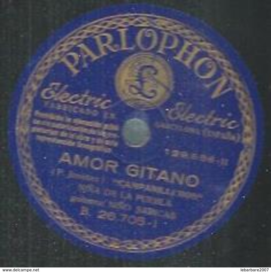 78 Tours - NINA DE LA PUEBLA  - PARLOPHON 129656  " AMOR GITANO " + " ES LA GUITARRA MORUNA " - 78 T - Disques Pour Gramophone