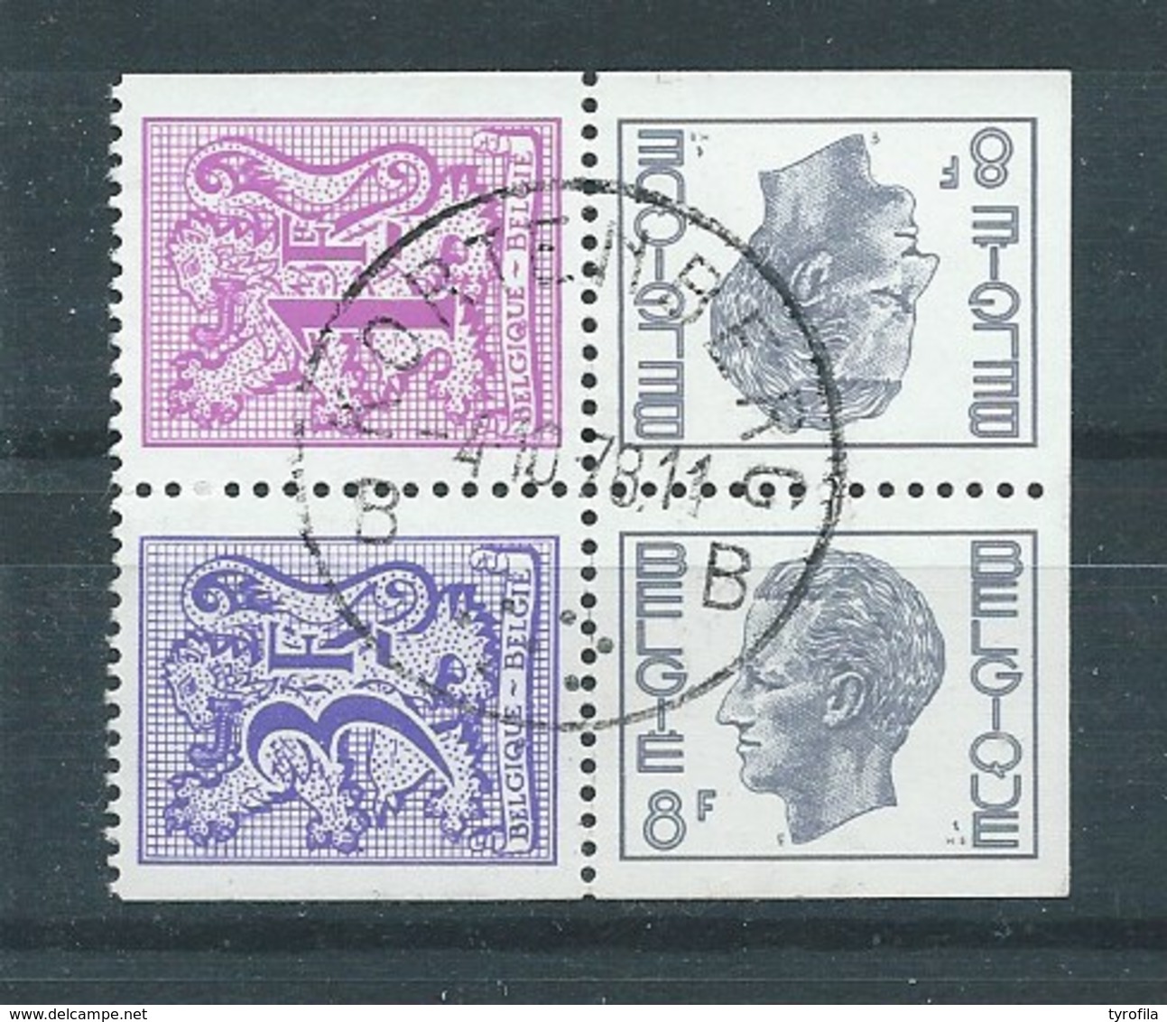 België   Zegels Uit Postzegelboekje  OBC   1897d + 1899a  (O) - Non Classés