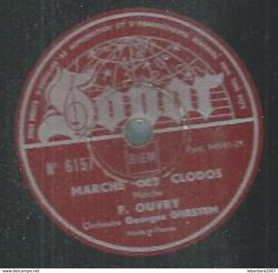 78 Tours - F. OUVRY  - SONO 6157  " MARCHE DES CLODOS " + " MARCHE DES CLODOS " - 78 T - Disques Pour Gramophone