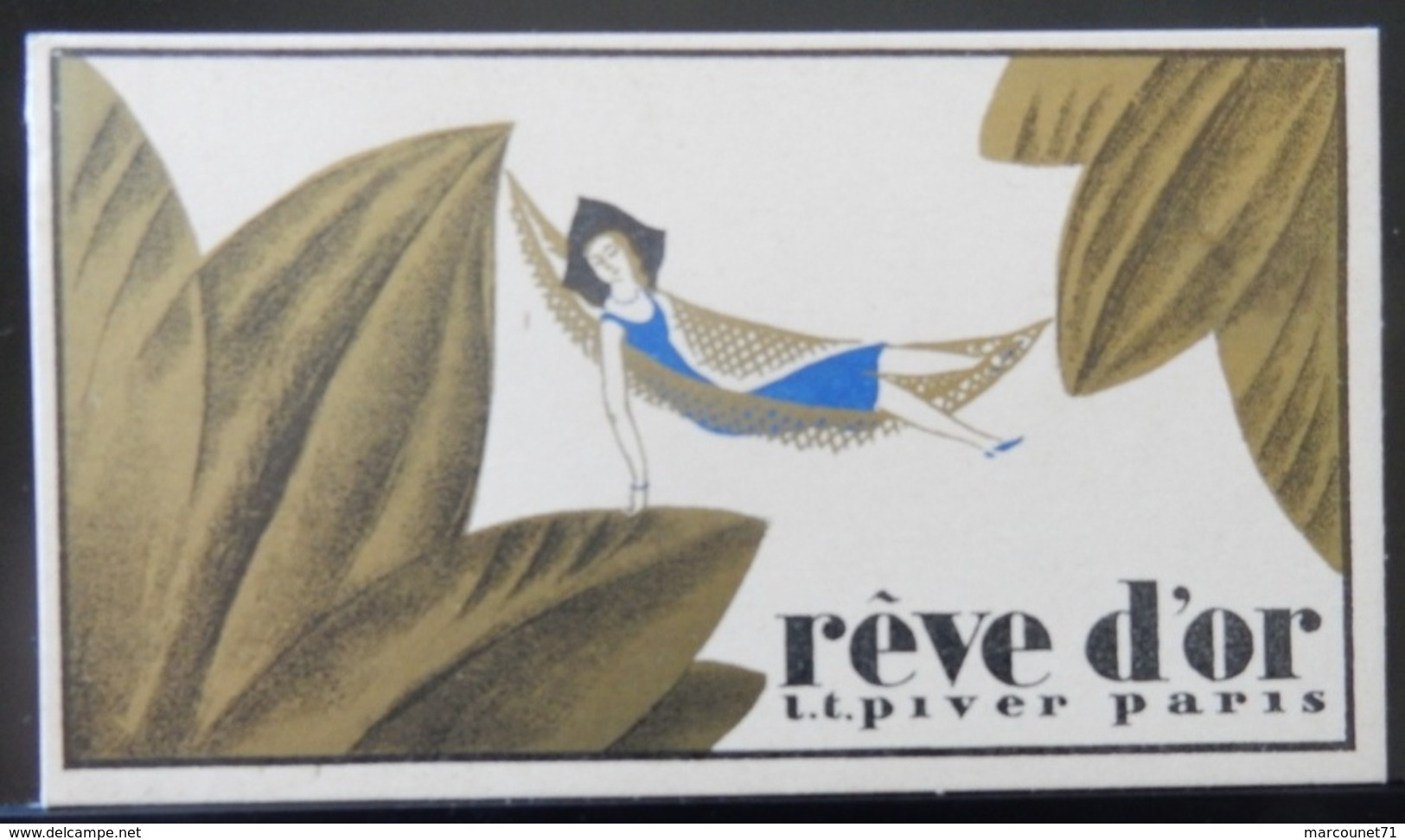 ANCIEN CALENDRIER DE POCHE RÊVE D'OR PARFUM L.T PIVER PARIS 1935 1936 - Grand Format : 1921-40