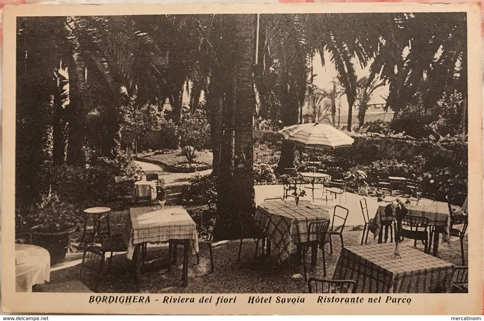 Bordighera (Imperia) Riviera Dei Fiori Hotel Savoia Ristorante Nel Parco - Sonstige & Ohne Zuordnung