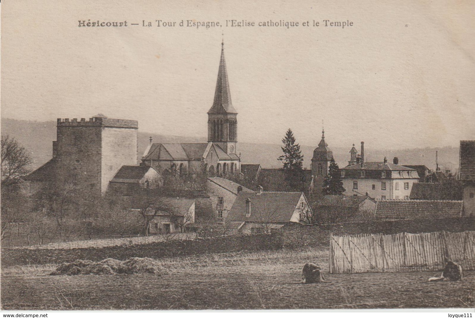 Héricourt- La Tour D'espagne, L'église Catholique Et Le Temple - Other & Unclassified