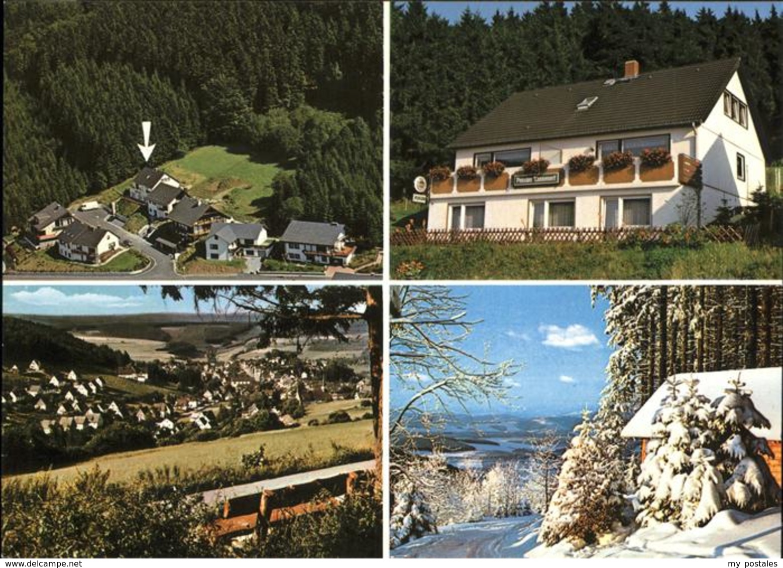 41273796 Fredeburg Schmallenberg Pension Haus Tanneneck Luftaufnahme Teilansicht - Schmallenberg