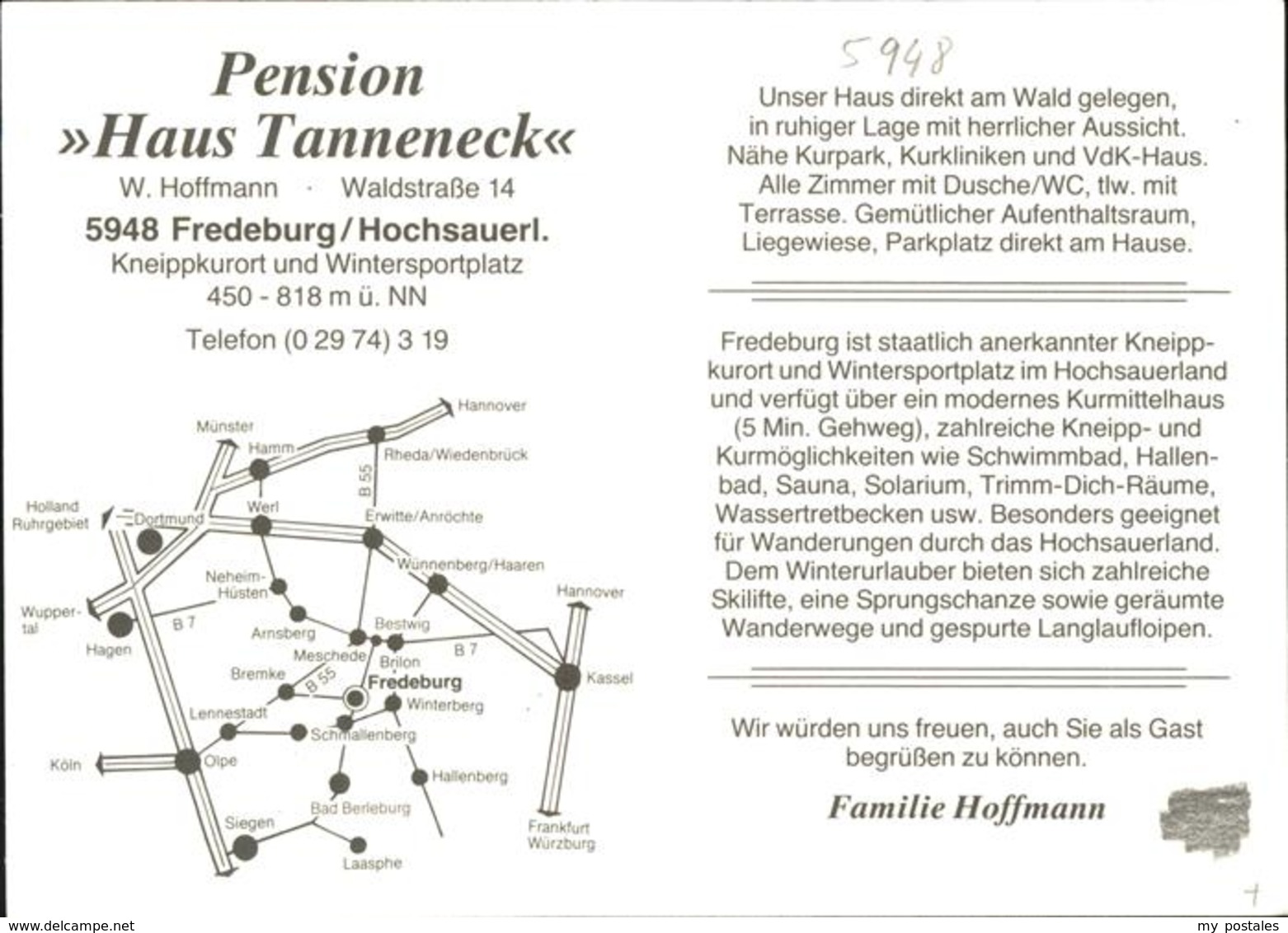 41273796 Fredeburg Schmallenberg Pension Haus Tanneneck Luftaufnahme Teilansicht - Schmallenberg