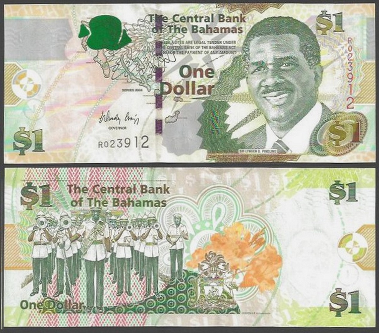 Bahamas 1 DOLLAR 2008 P 71 UNC - Bahamas