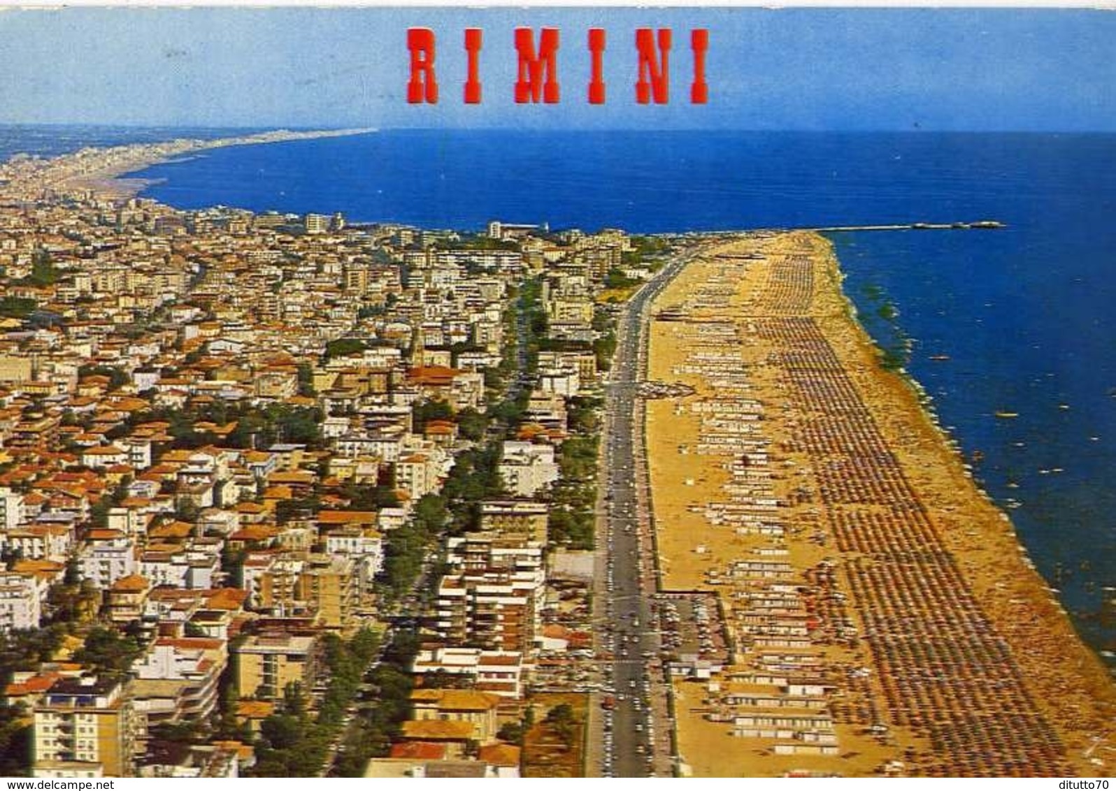 Rimini - Veduta Aerea Della Magnifica Spiaggia - 15797 - Formato Grande Viaggiata – E 5 - Rimini