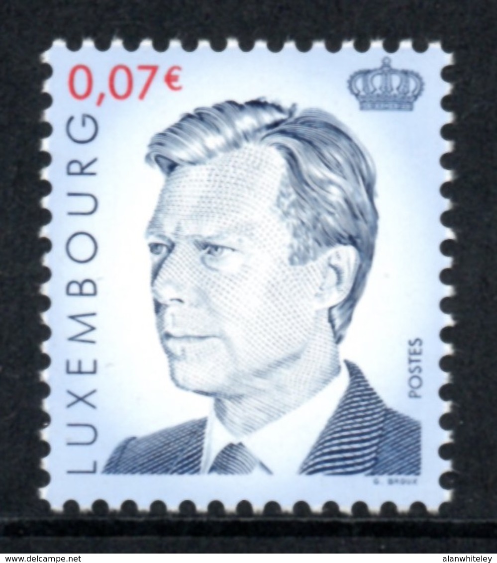 LUXEMBOURG 2001 Definitives / Grand Duke Henri 7c: Single Stamp UM/MNH - Neufs