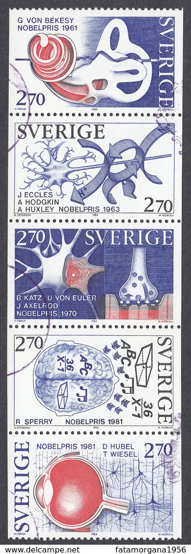 SVERIGE - SVEZIA - 1984 - Carnet Obliterato Yvert C1293 Comprendente 5 Valori Uniti Fra Loro - Gebraucht