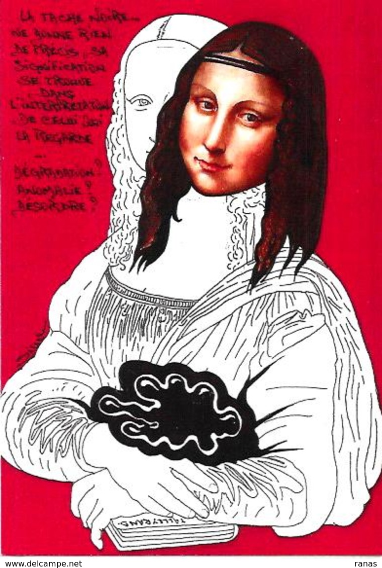 CPM Joconde Mona Lisa Jihel Tirage Signé 30 Exemplaires Numérotés Signés Surréalisme - Peintures & Tableaux