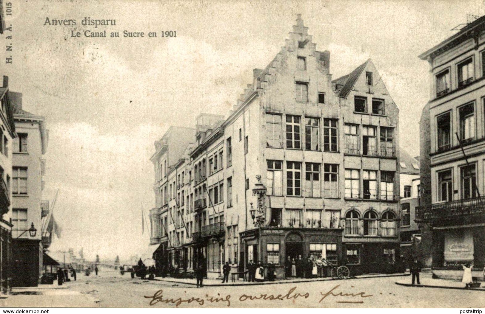 TRES RARE   ANVERS DISPARU LE CANAL AU SUCRE EN 1901 - Antwerpen