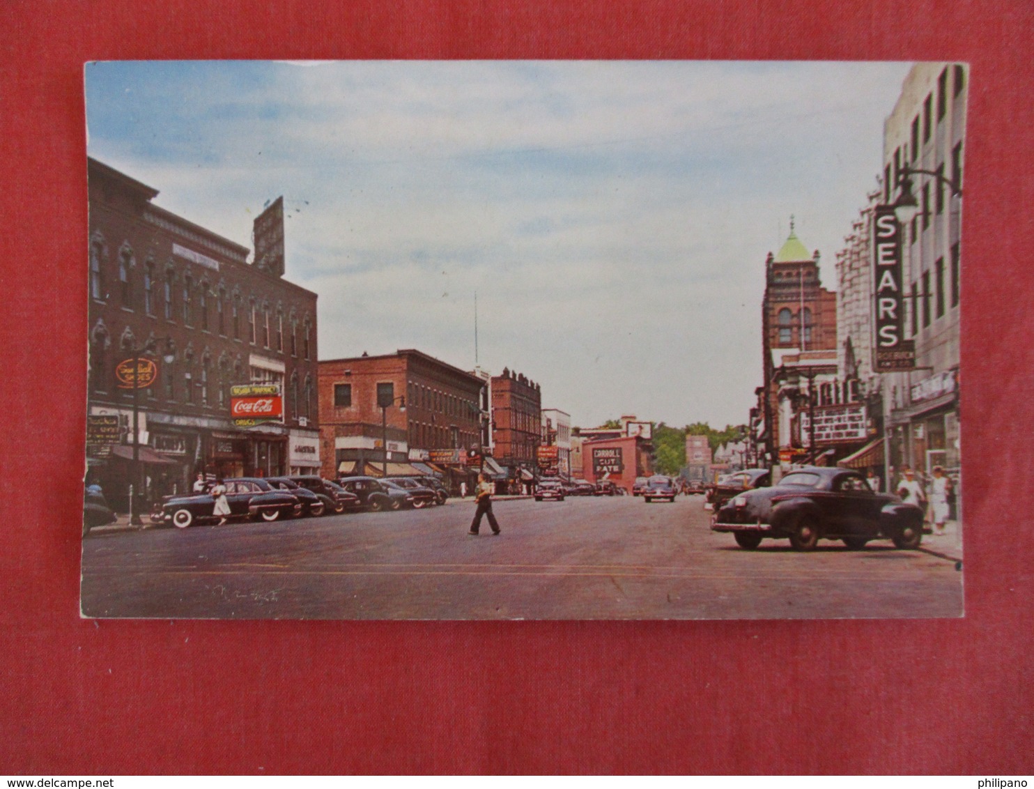 Main Street  Sears Store Coca Cola Sign  Nashua New Hampshire > -ref 2927 - Nashua