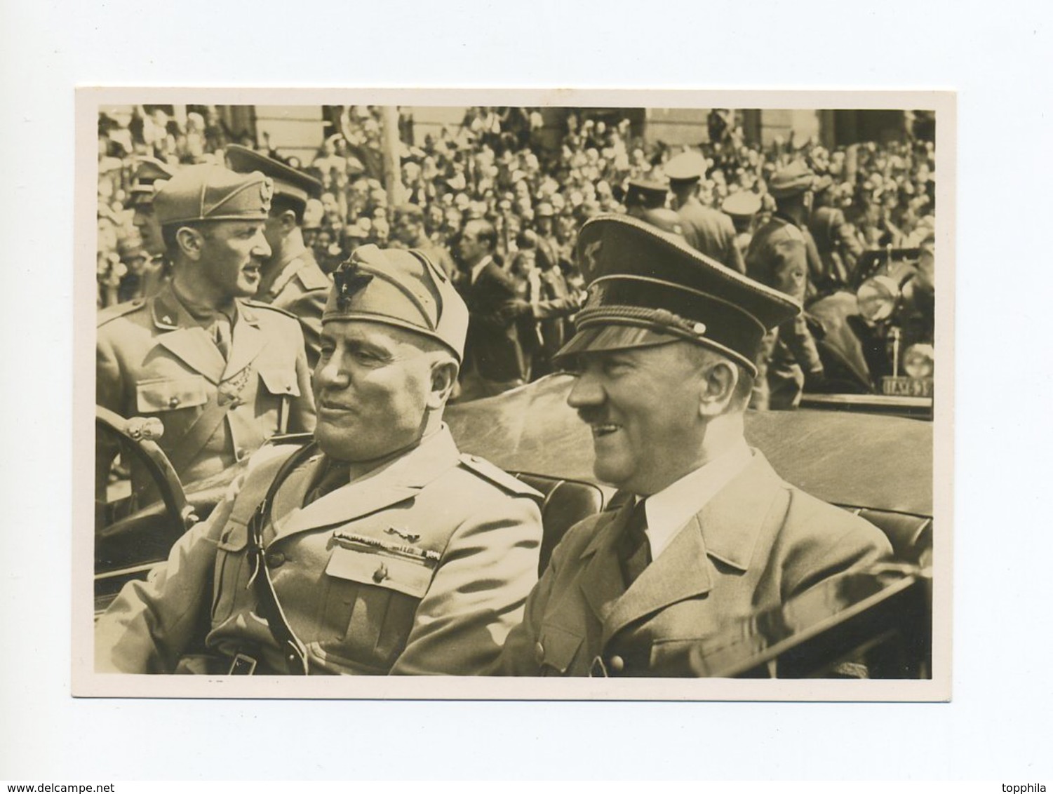 1940 Generalgouvernement S/W Photokarte Adolf Hitler  + Benito Mussolini Die Historische Begegnung Photo Hoffmann - Briefe U. Dokumente