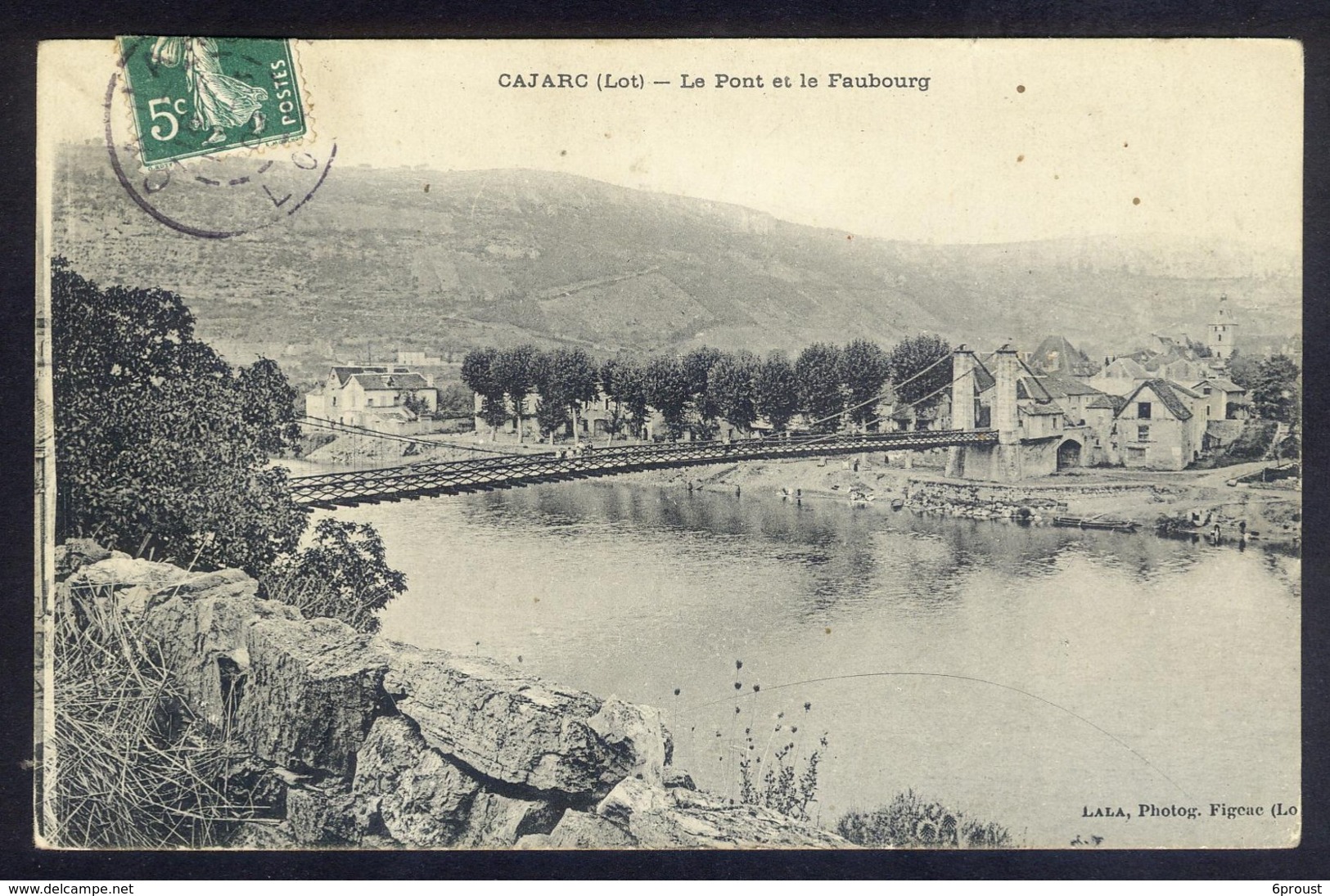 Cpa - CAJARC - Lot - Le Pont Et Le Faubourg - Cpa écrite 1909 - Autres & Non Classés