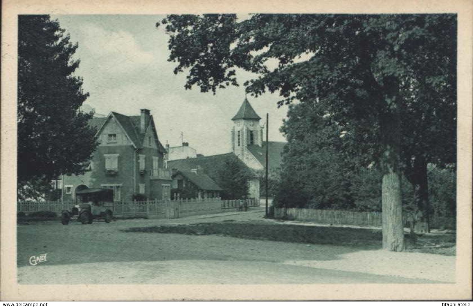 CPA Villiers Sur Marne La Place De La Mairie Et L'église YT 280 Paix CAD 1937 - Villiers Sur Marne