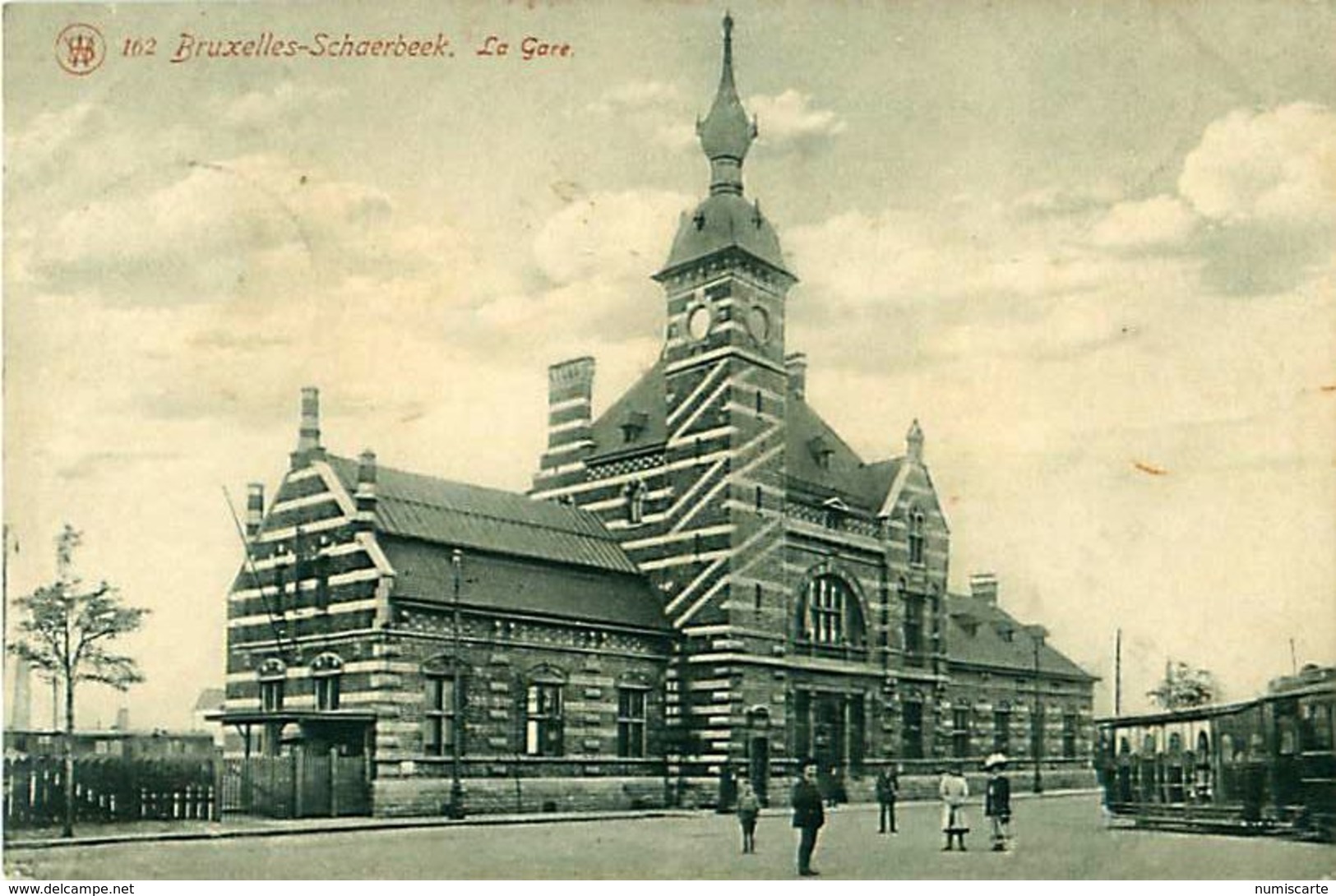 Cpa BRUXELLES - SCHAERBEEK - La Gare - Chemins De Fer, Gares