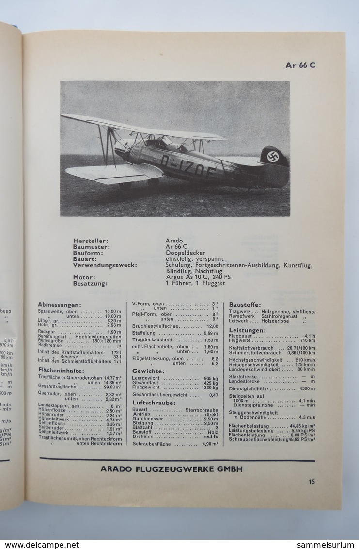 Helmut Schneider "Flugzeug-Typenbuch" Handbuch Der Deutschen Luftfahrt- Und Zubehör-Industrie - Policía & Militar
