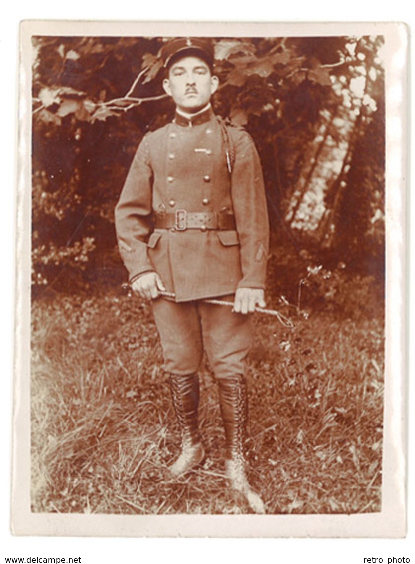 Photo Ancienne Soldat Debout - Guerre, Militaire