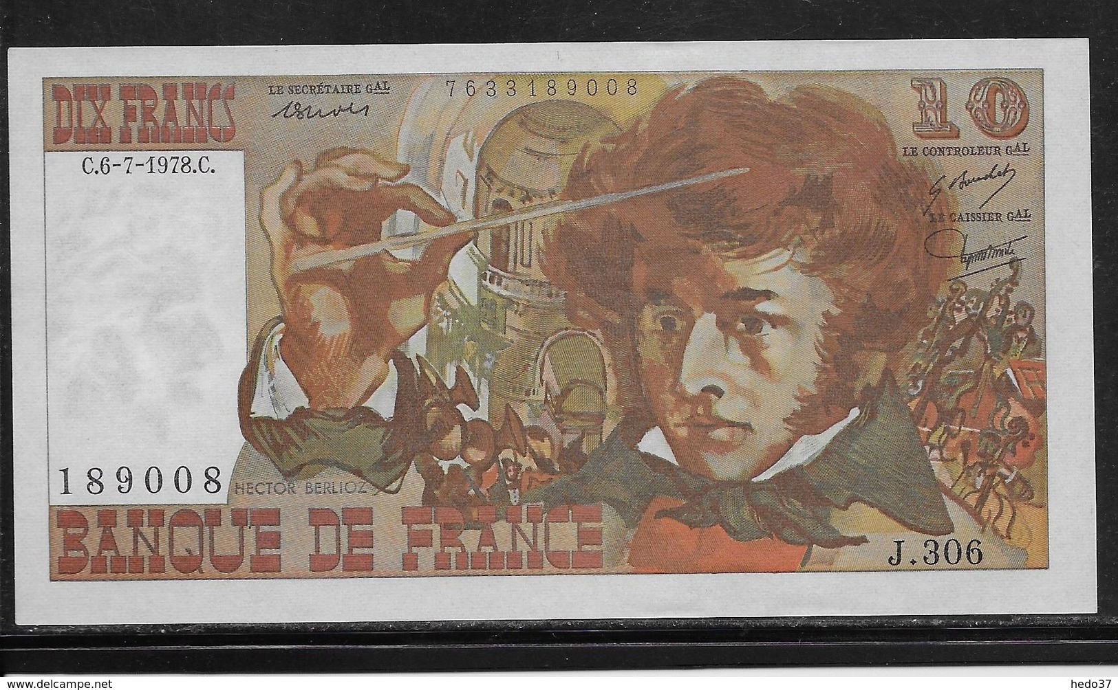 France 10 Francs Berlioz - 6-7-1978 - Fayette 24a - SPL - 10 F 1972-1978 ''Berlioz''