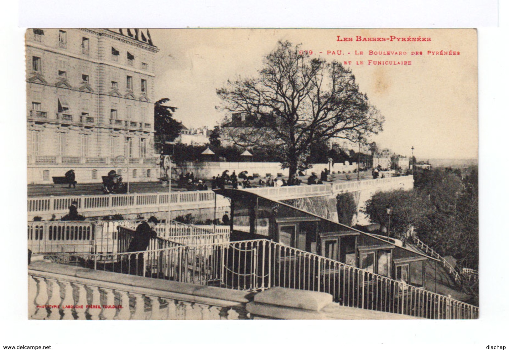 Les Basses Pyrénées. Pau. Boulevard Des Pyrénées Et Funiculaire. (2677) - Pau