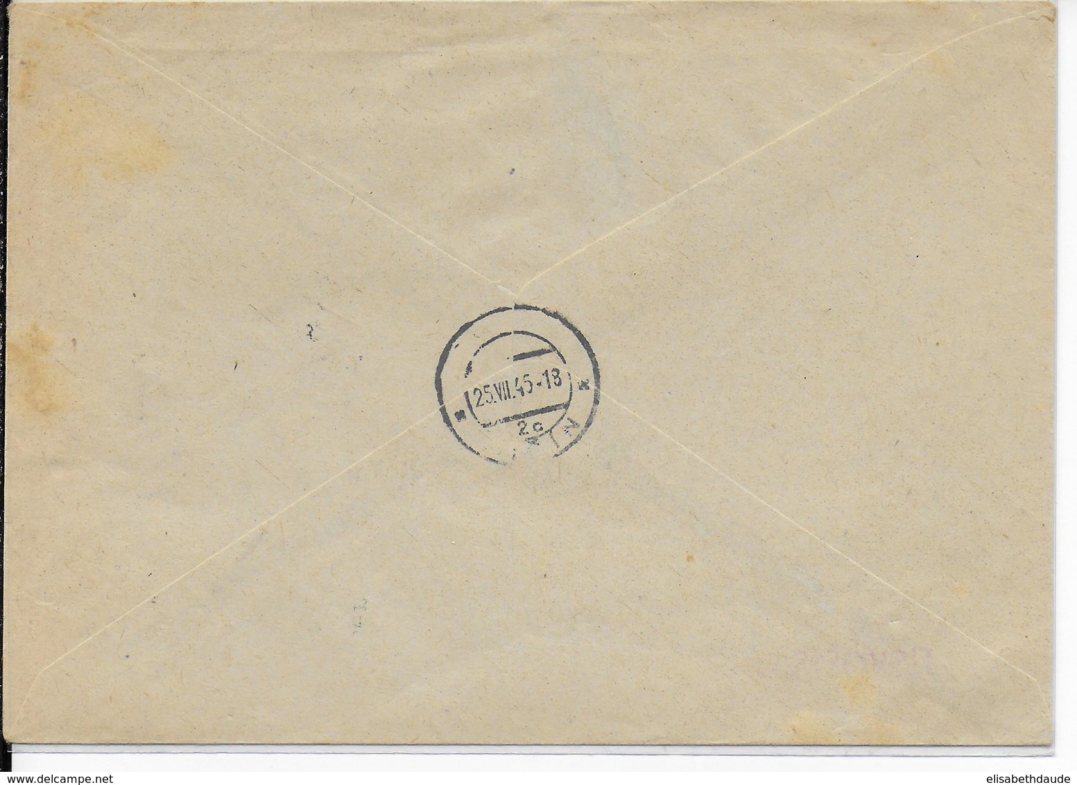1945 - ENVELOPPE RECOMMANDEE Avec OBLITERATION PROVISOIRE De VELKE HERALTICE - Storia Postale
