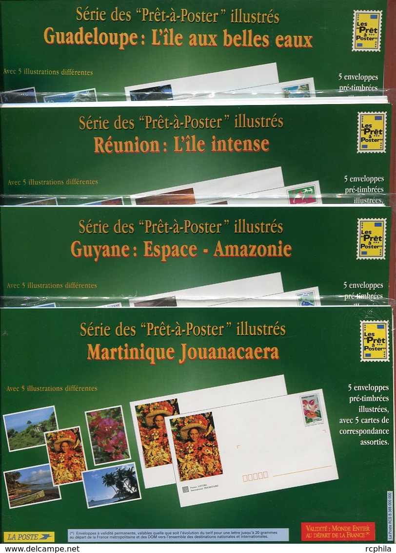 RC 8514 FRANCE PRET A POSTER SERIES MARTINIQUE REUNION GUADELOUPE GUYANE - Prêts-à-poster:  Autres (1995-...)