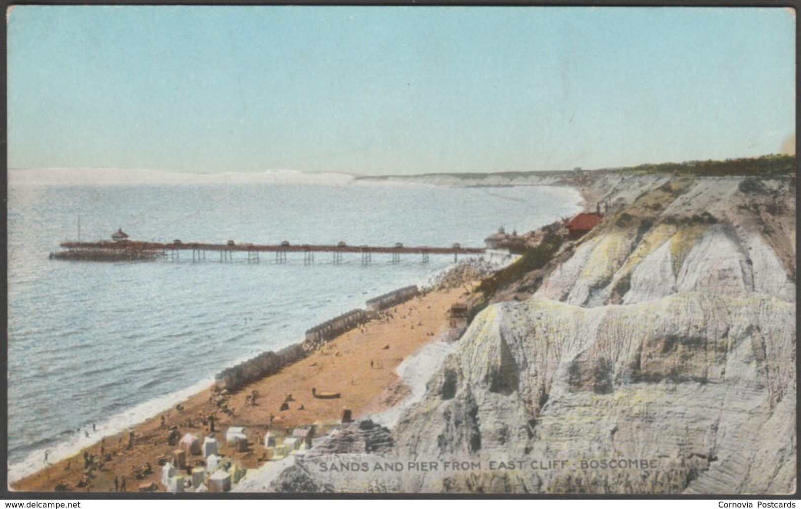 Sands And Pier From East Cliff, Boscombe, Hampshire, C.1920 - Dainty Series Postcard - Other & Unclassified