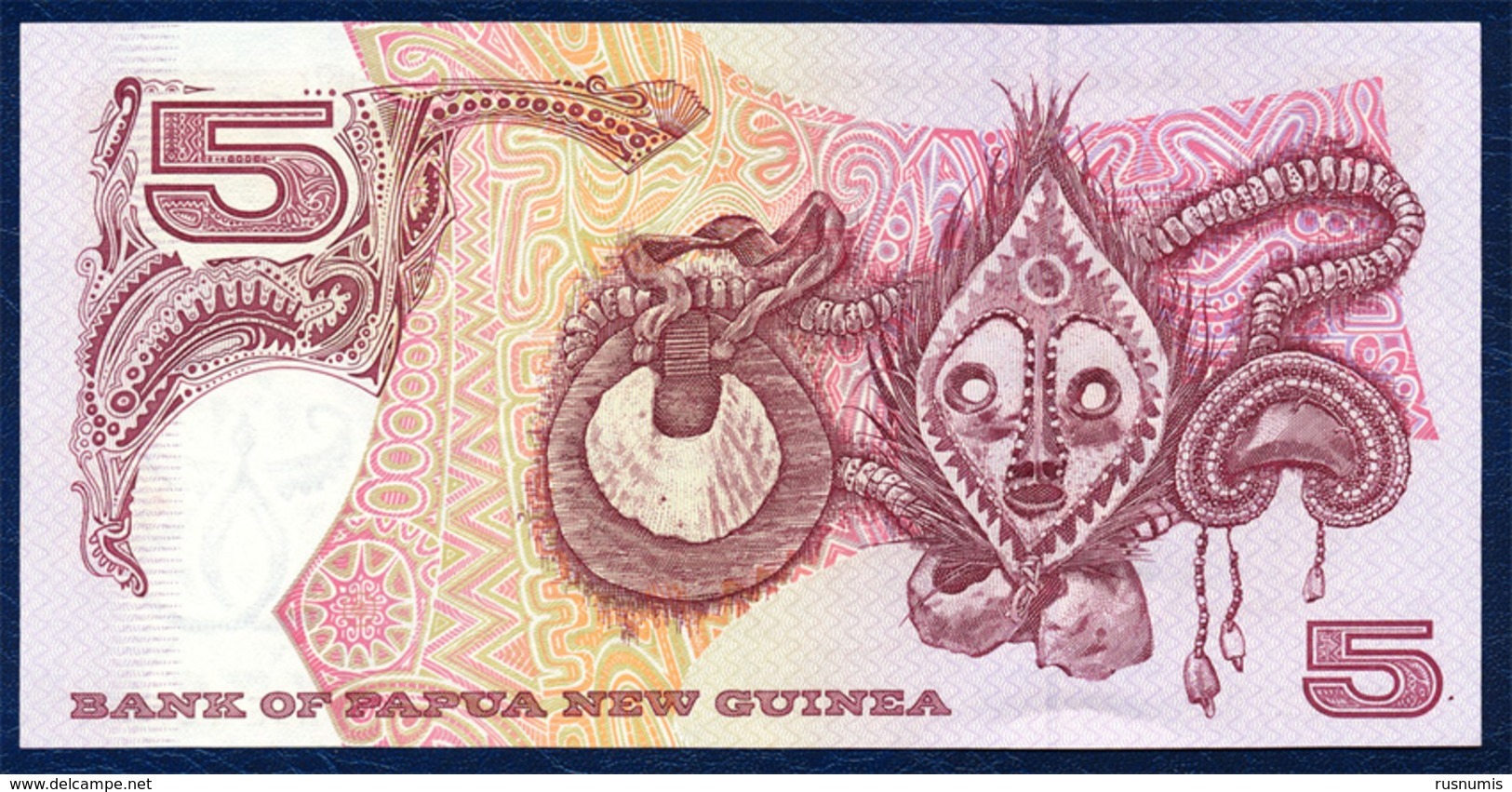 PAPUA NEW GUINEA 5 KINA P-13d SIGNATURES: Kamit + Tarata 1992 - 2000 UNC - Papouasie-Nouvelle-Guinée