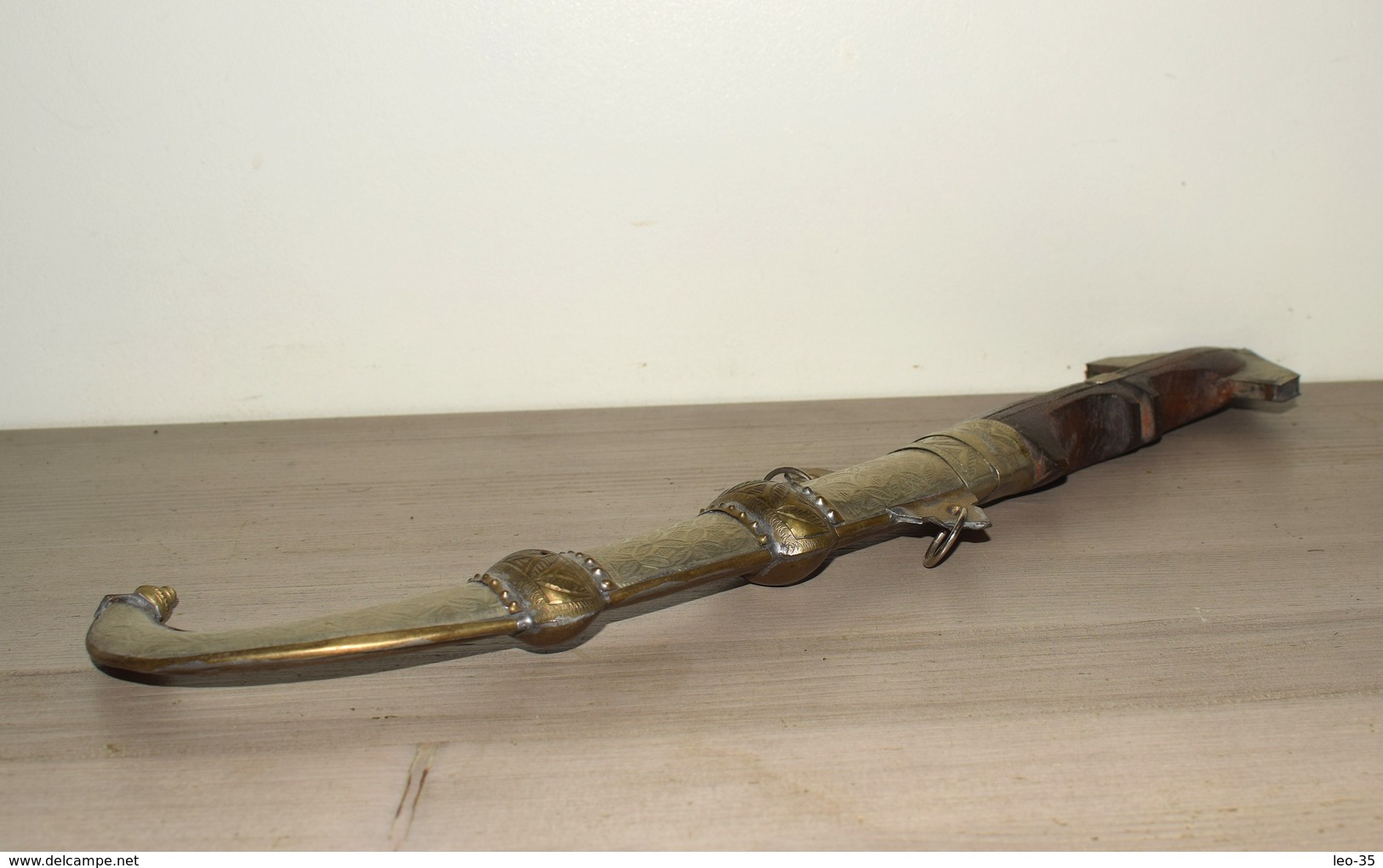 Poignard Marocain Couteau Fourreau En Métal Ciselé - 41 Cm - Armas Blancas