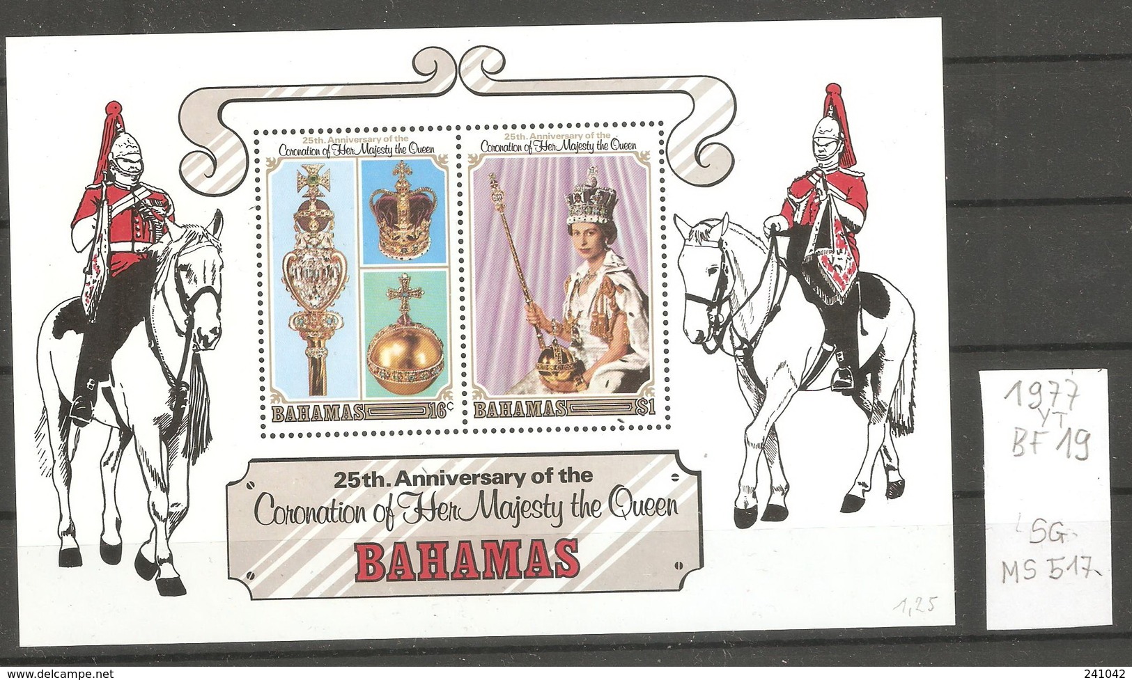 Bahamas, Année 1977, 25 ème Couronnement De La Reine E II - Bahamas (1973-...)