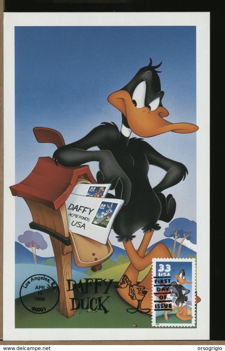 USA - FDC - DAFFY DUCK - CARTOLINA MAXIMUM - Comics