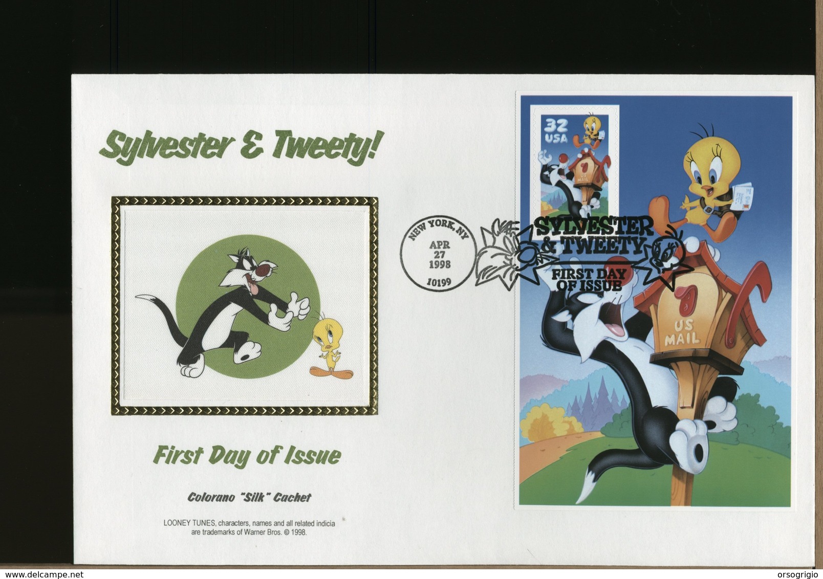 USA - FDC - SYLVESTER & TWEETY - Gatto Cat - Comics