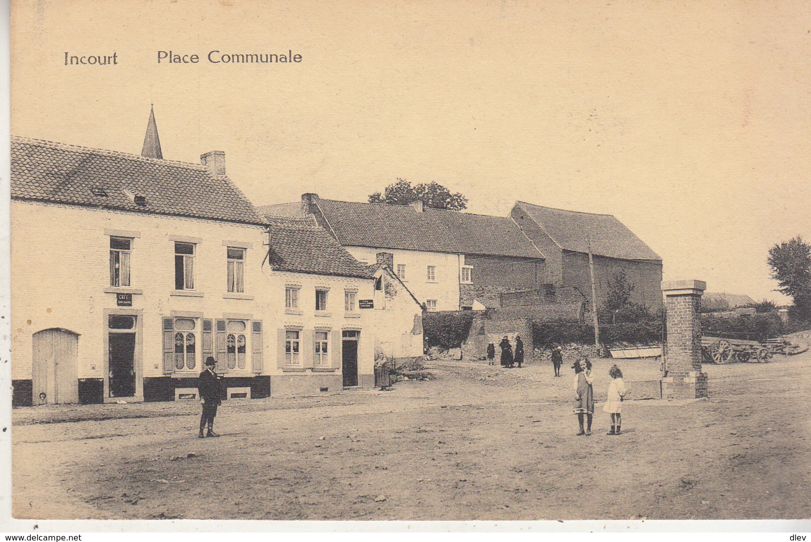 Incourt - Place Communale - Animé - Edit. Henri Kaquet, Montegnée - Incourt