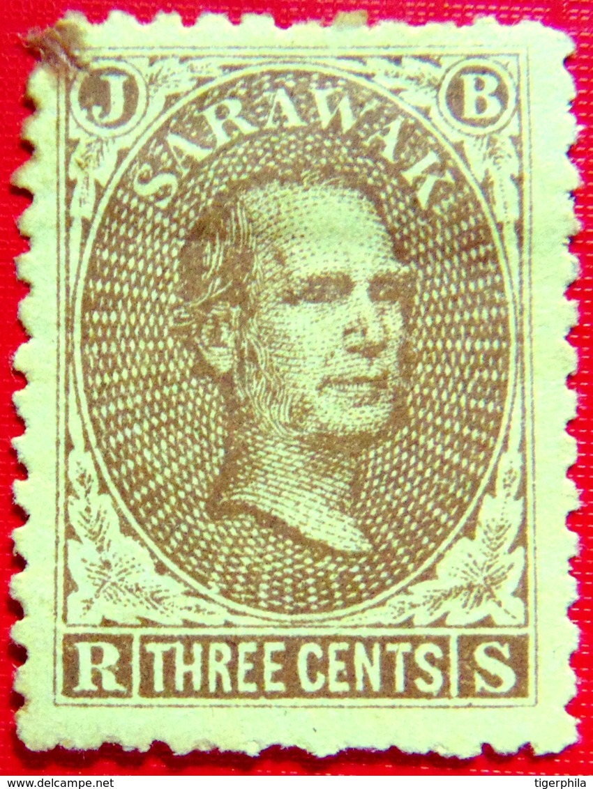 SARAWAK 1869 3c Sir James Brooke MLH - Sarawak (...-1963)