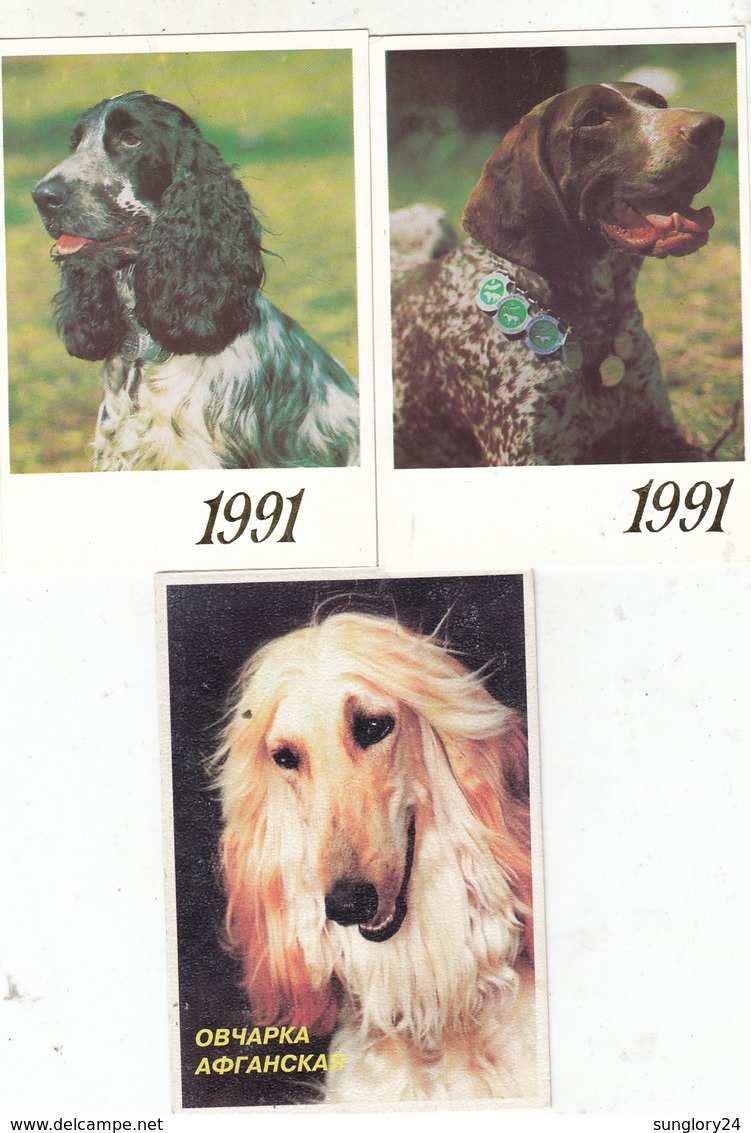 CALENDARIC. 1992 THE PERFECT DOGS. RUSSIA. 3 PIECES *** - Formato Piccolo : 1991-00