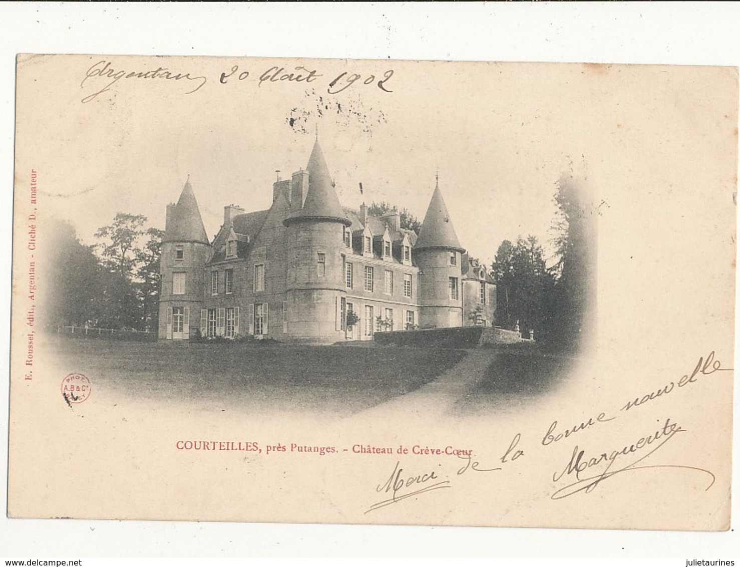 61 COURTEILLES PRES PUTANGES CHATEAU DE CREVE COEUR CPA BON ETAT - Autres & Non Classés