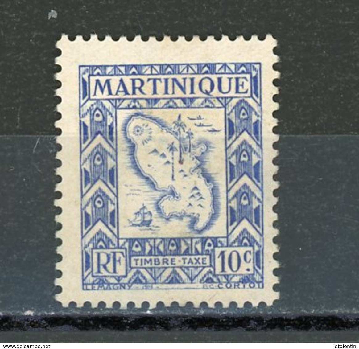 MARTINIQUE - TAXE - N° Yvert  27 (*) IMPRESSION RECTO-VERSO PETIT FORMAT ??? - Portomarken