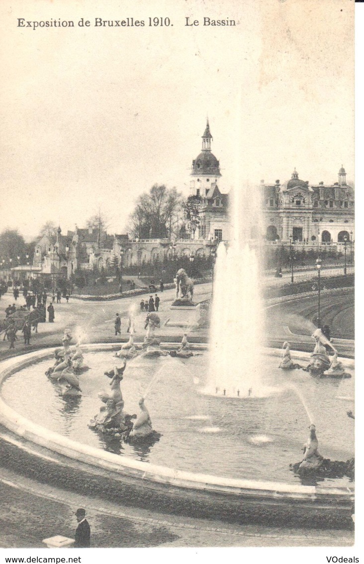 Bruxelles - CPA - Brussel - Exposition 1910 - Le Bassin - Mostre Universali
