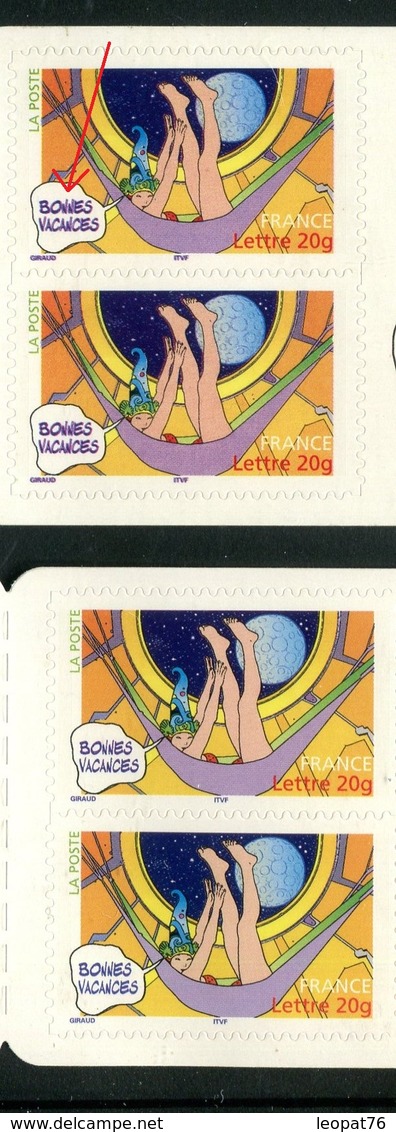 France - N° 3904 - 1 Carnet Légende " Bonnes Vacances" Bleu Et Rouge ( Décalage) + 1 Normal Violet, Neufs ** - Ref VJ151 - Neufs