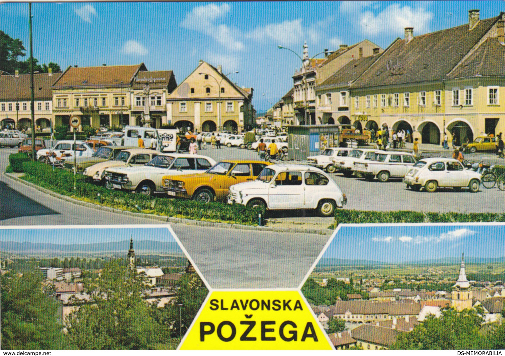 Slavonska Pozega - Main Square - Old Cars - Ford Taunus Zastava 750 VW Volkswagen Kafer Bug 1974 - Kroatien