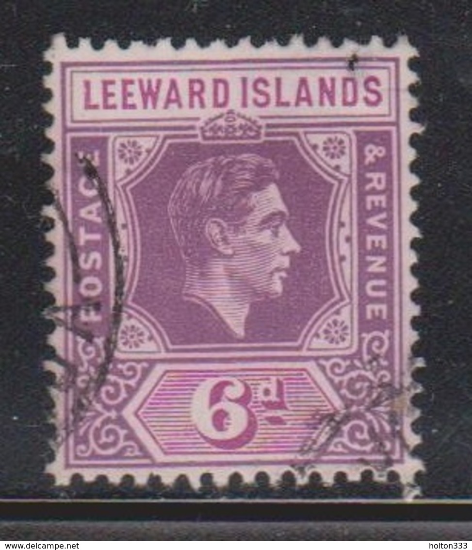 LEEWARD ISLANDS Scott # 110 Used - KGVI Definitive - Leeward  Islands