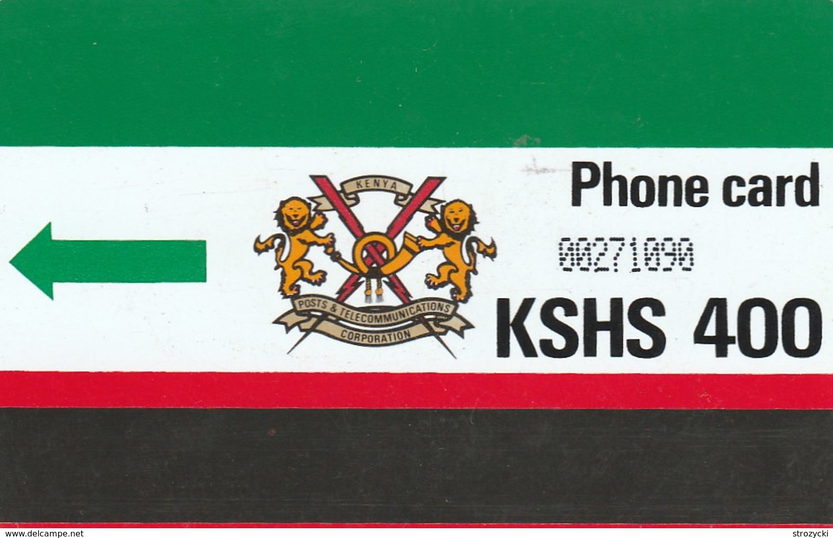 Kenya -  K.P.T.C. Logo & Notch - Green Arrow - 400 - Kenya