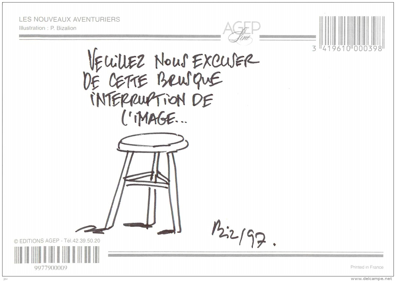 AUTOGRAPHE DESSINE SUR CARTE POSTALE - ILLUSTRATEUR BIZ (P. BIZALION) - Autres & Non Classés